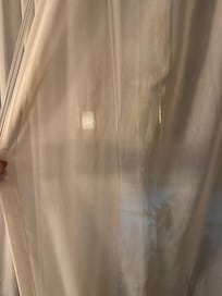 Brown stairs on curtains