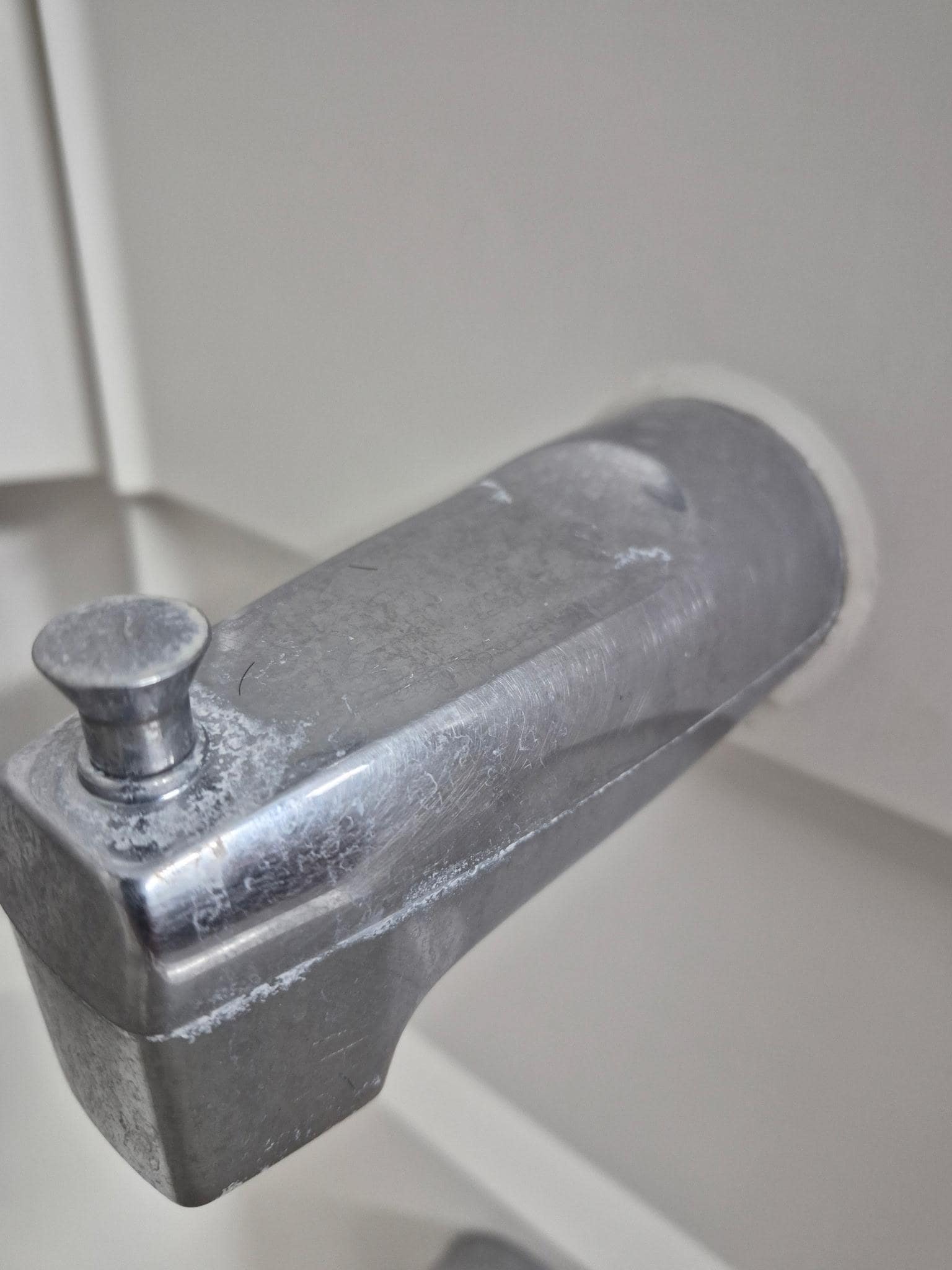 Water spots on faucet