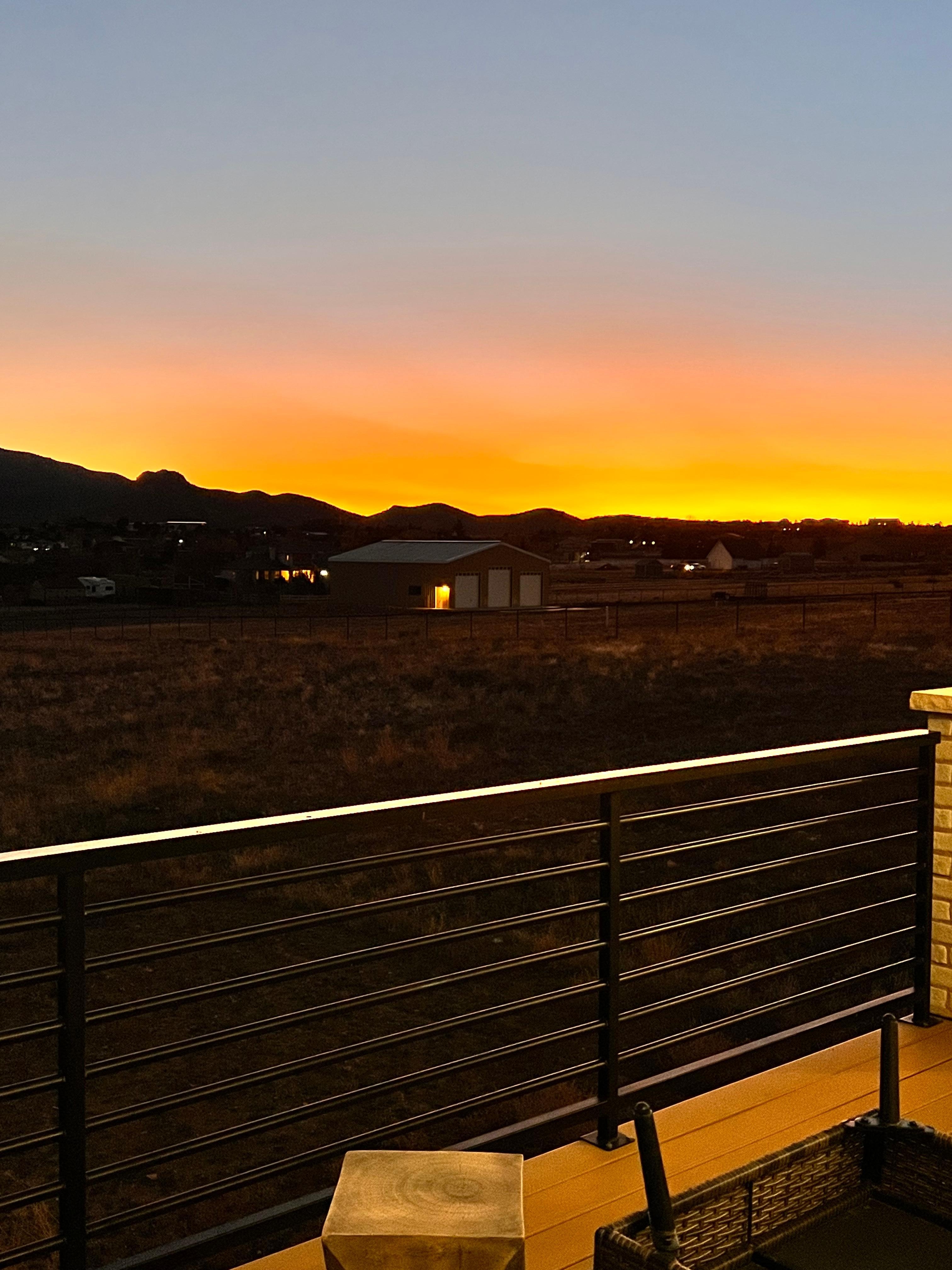 Sunset from the deck.