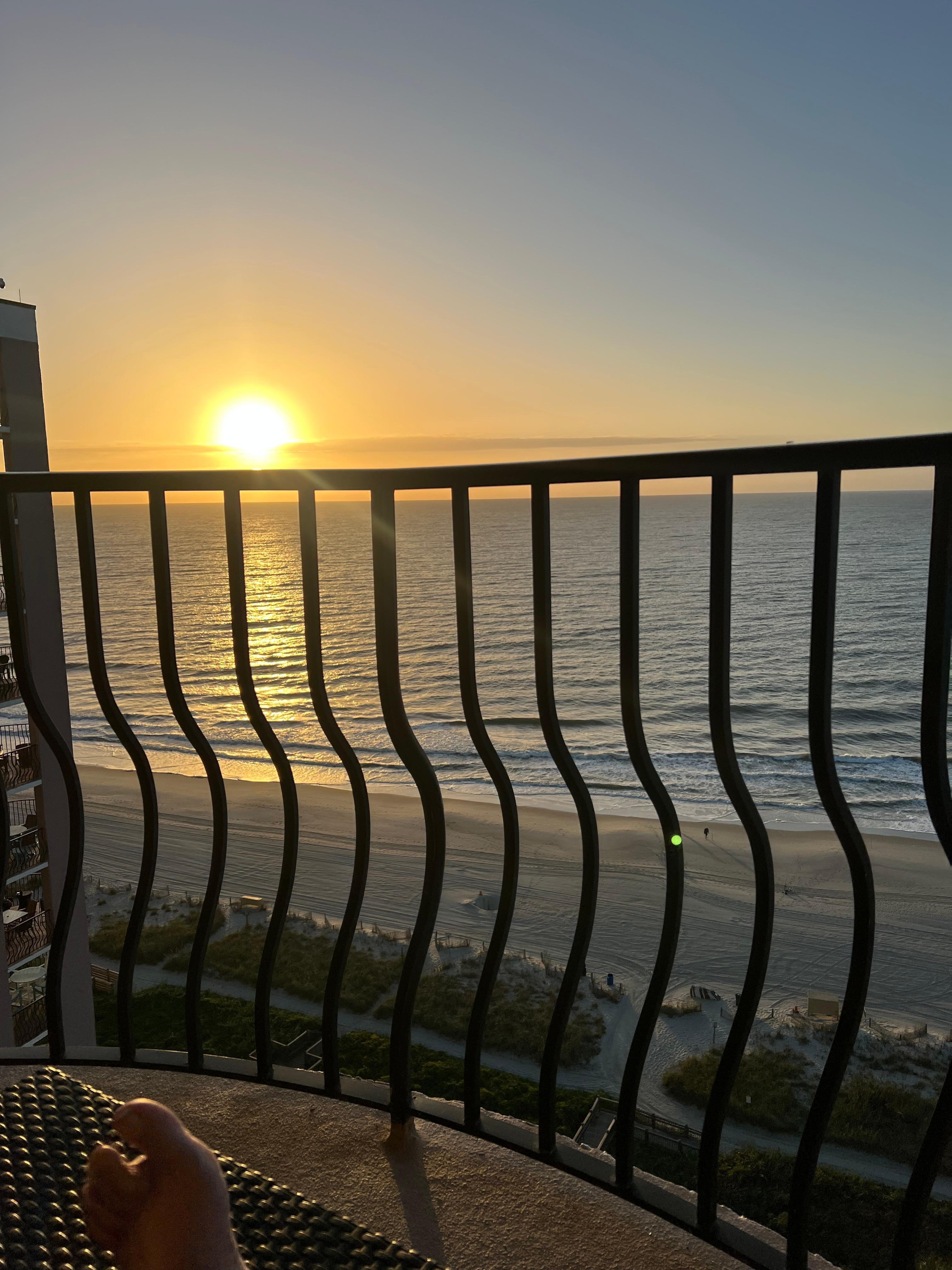 Sunrise from our balcony