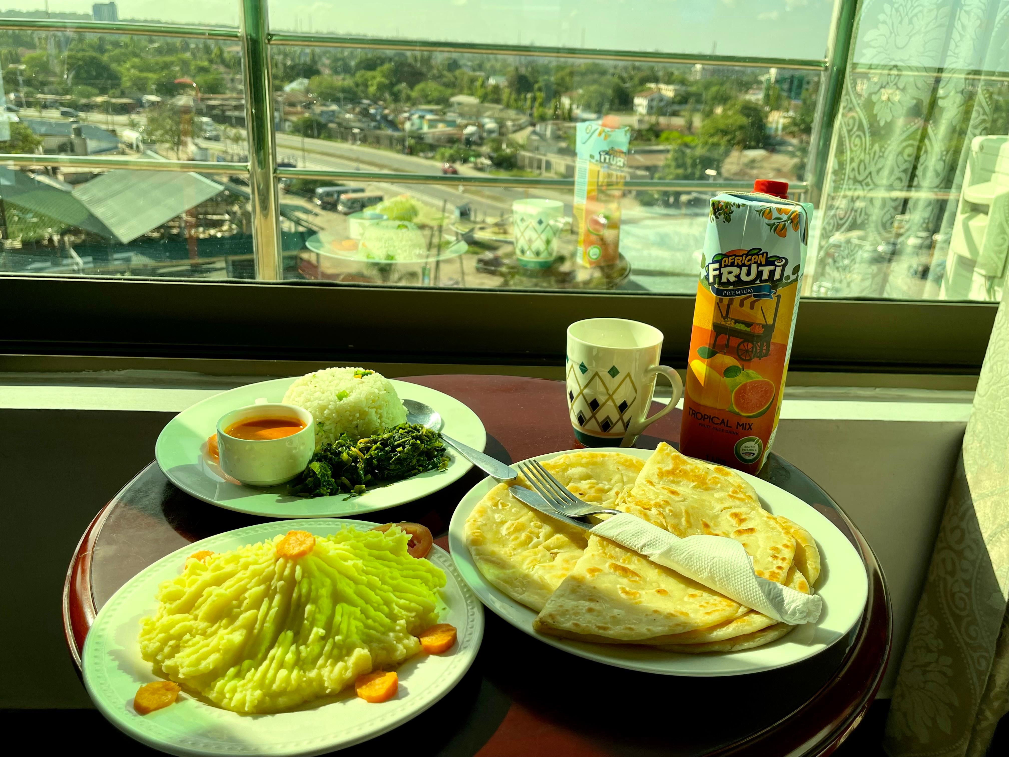 Room Service - Vegetable fried rice, mashed potatoes & chapati