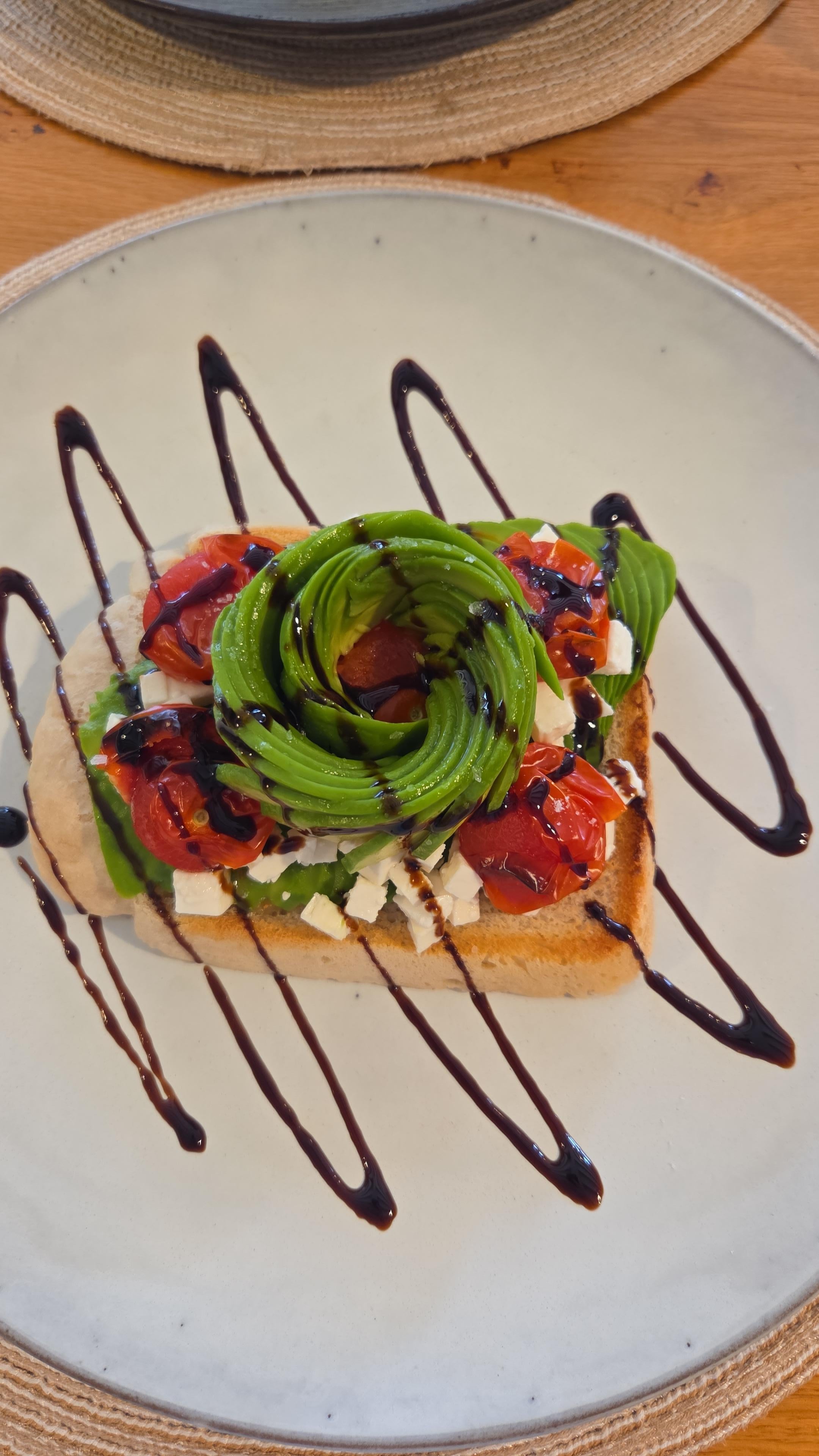 Avocado and feta on toast. Amazing!