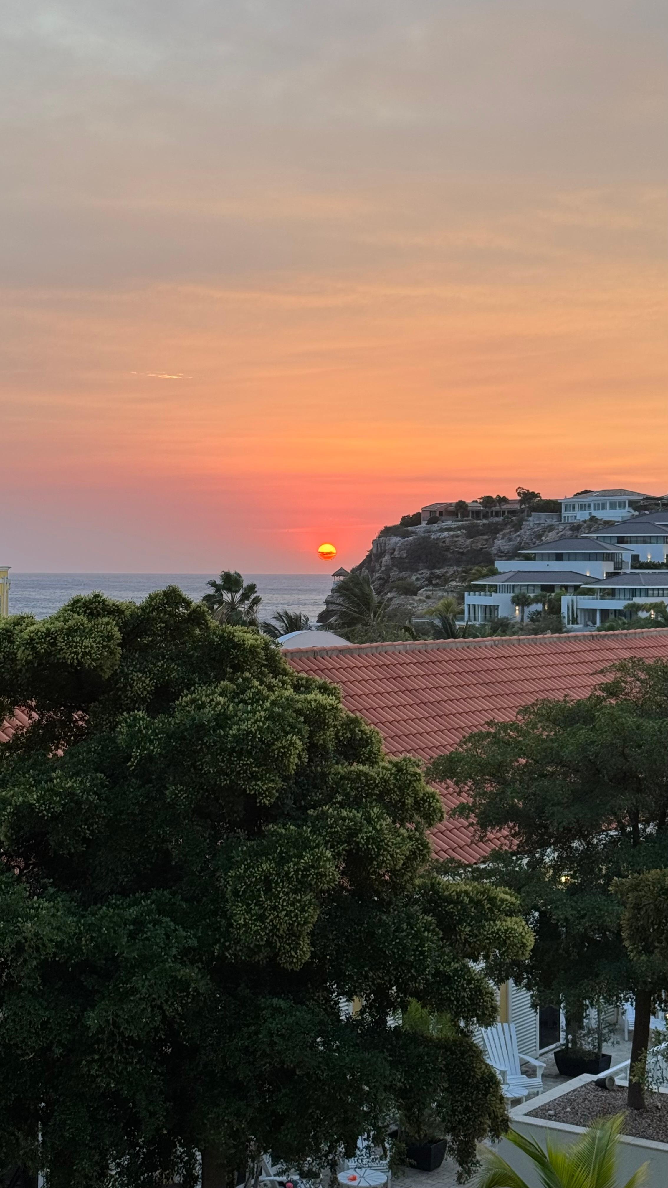 Beautiful Sunsets from the suite and the beach.