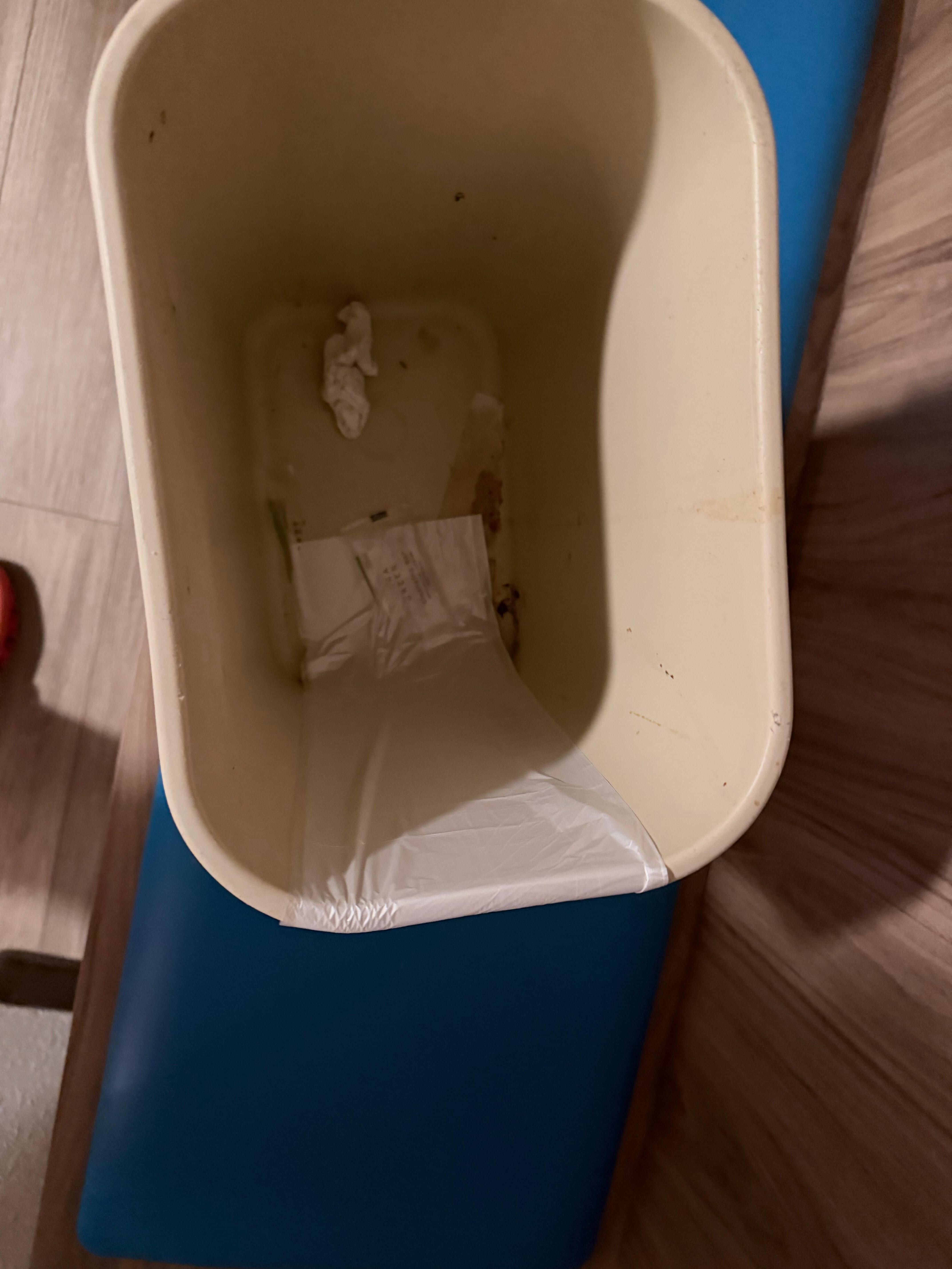 Dirty garbage can