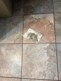 Dirty floors I had to clean with my wipes