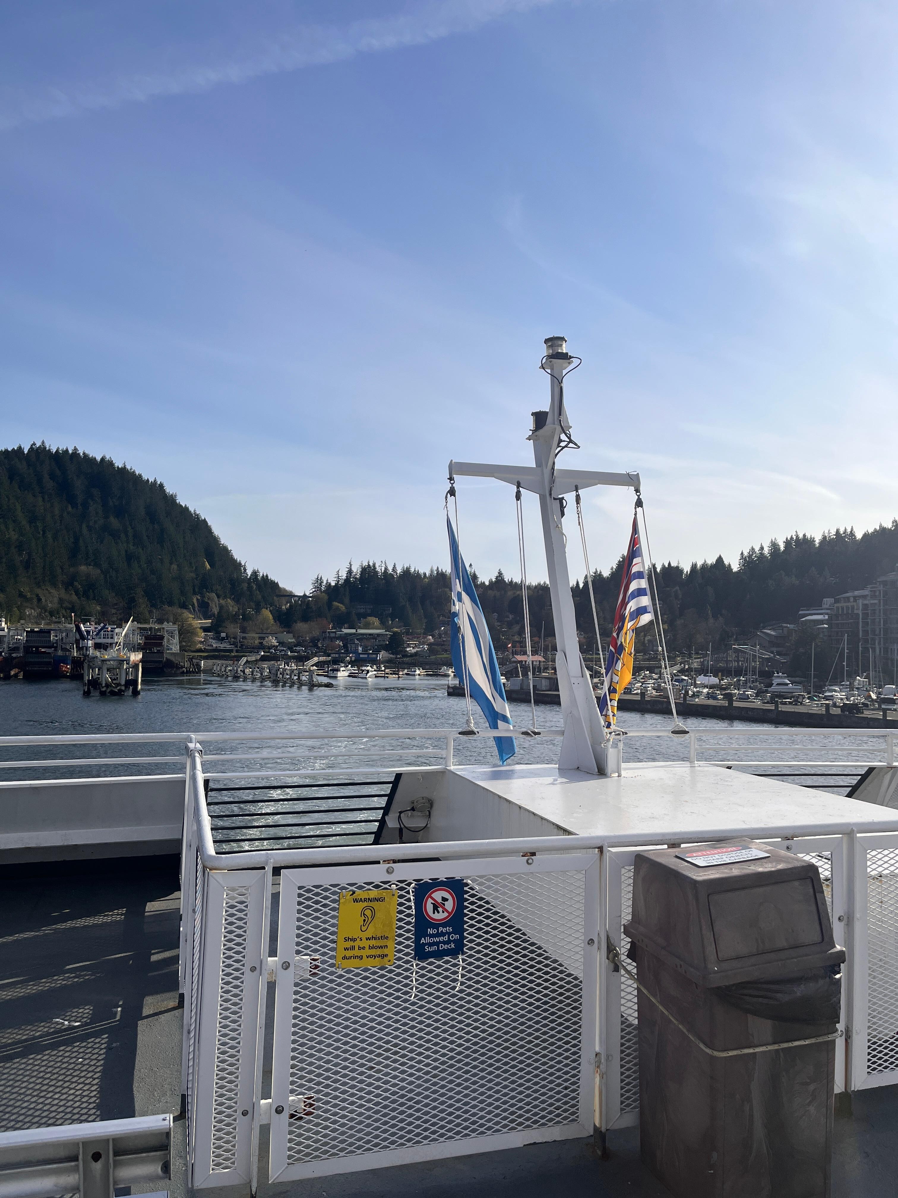 Coming into Snug Cove Bowen Island view from ferry 