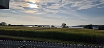 Blick von der Terrasse des Retrozimmers