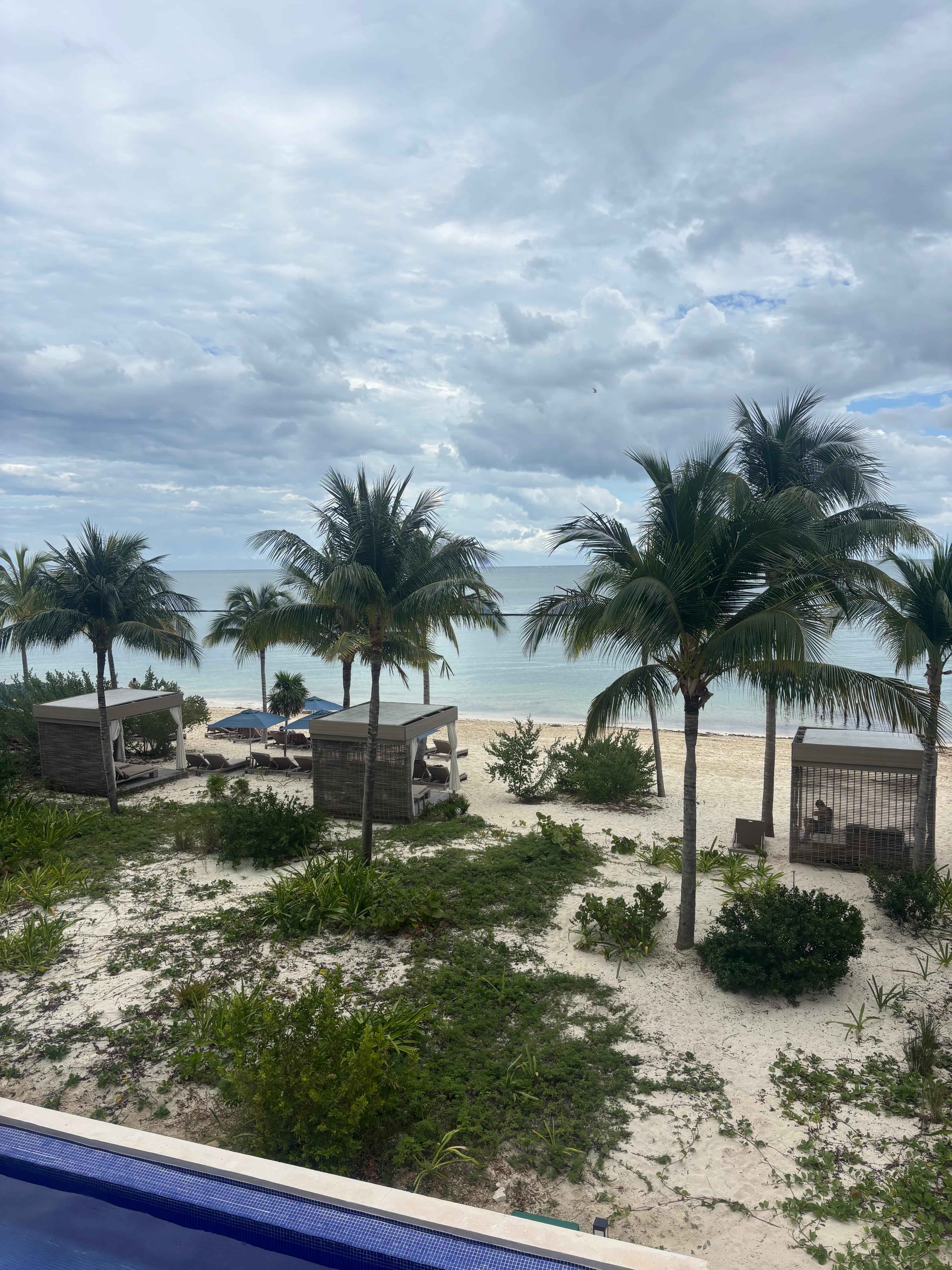 View from oceanfront room on 2nd floor. 