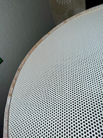 what appears to be blood on the lamp.