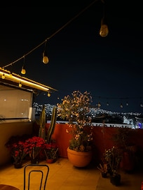The terrace view is really pretty at night ❣️