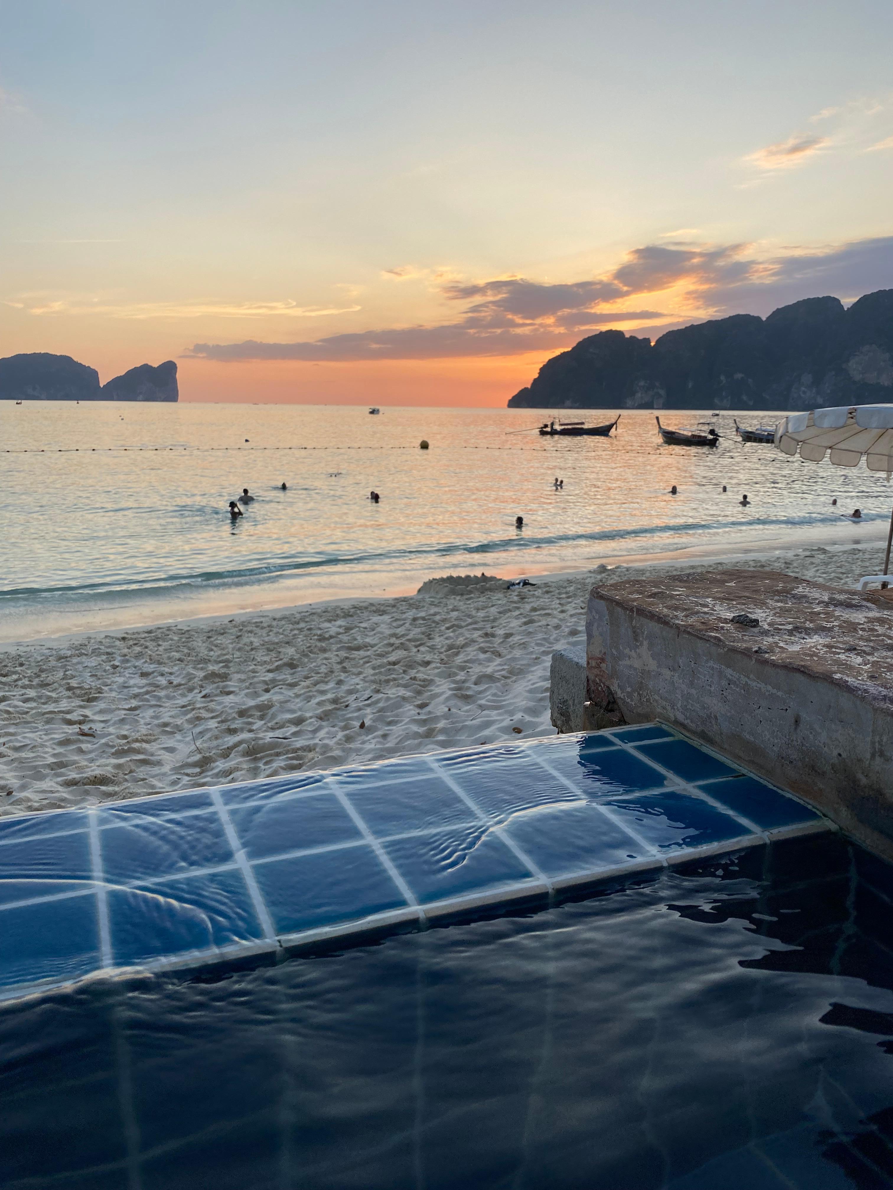 View from the beach pool