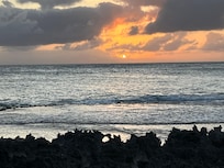 Sunset at walking distance beach