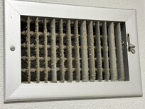 Dust on bathroom vent