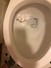 Toilet they did even clean it.