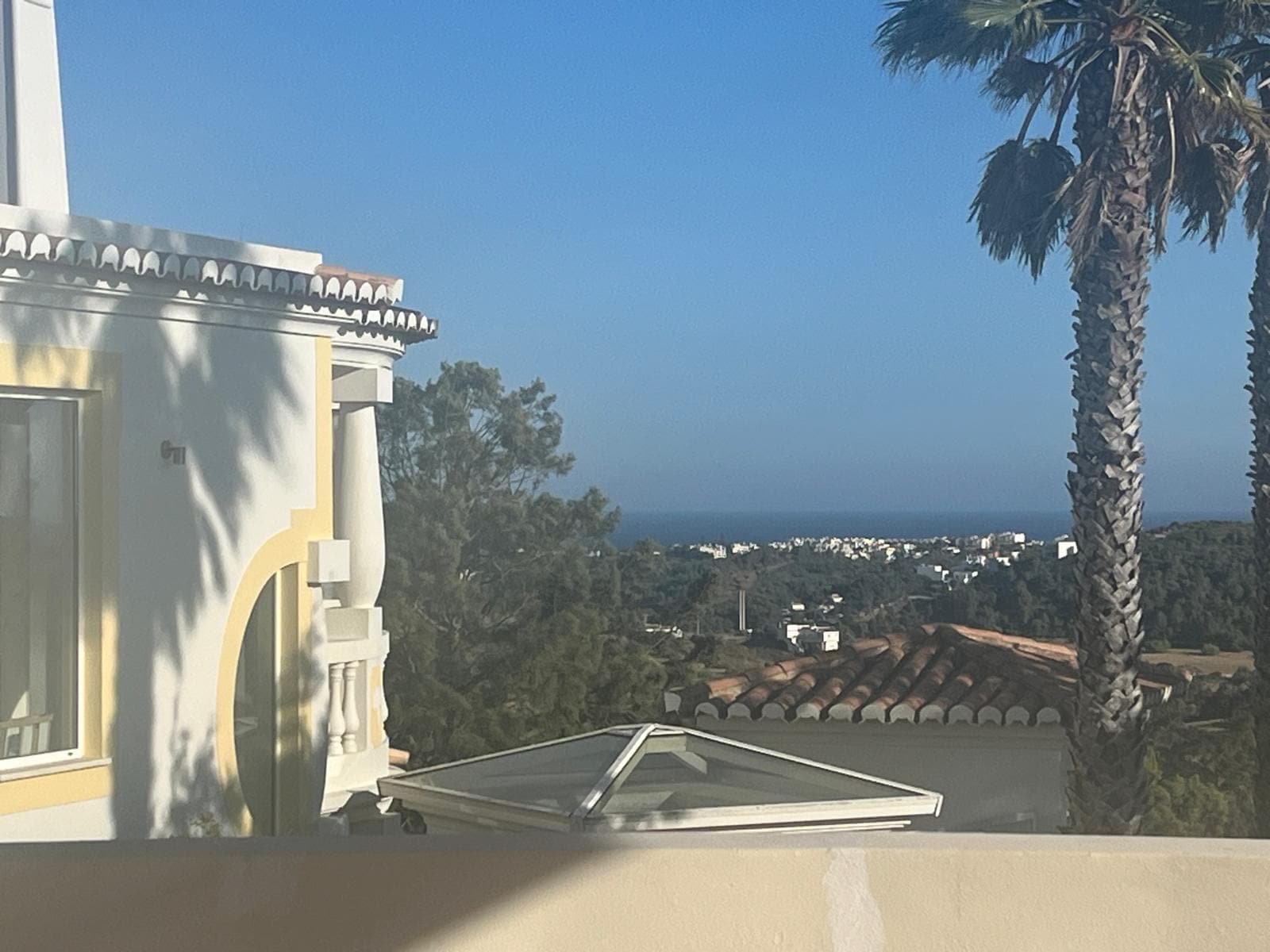 Relaxing afternoon view from the main terrace. 