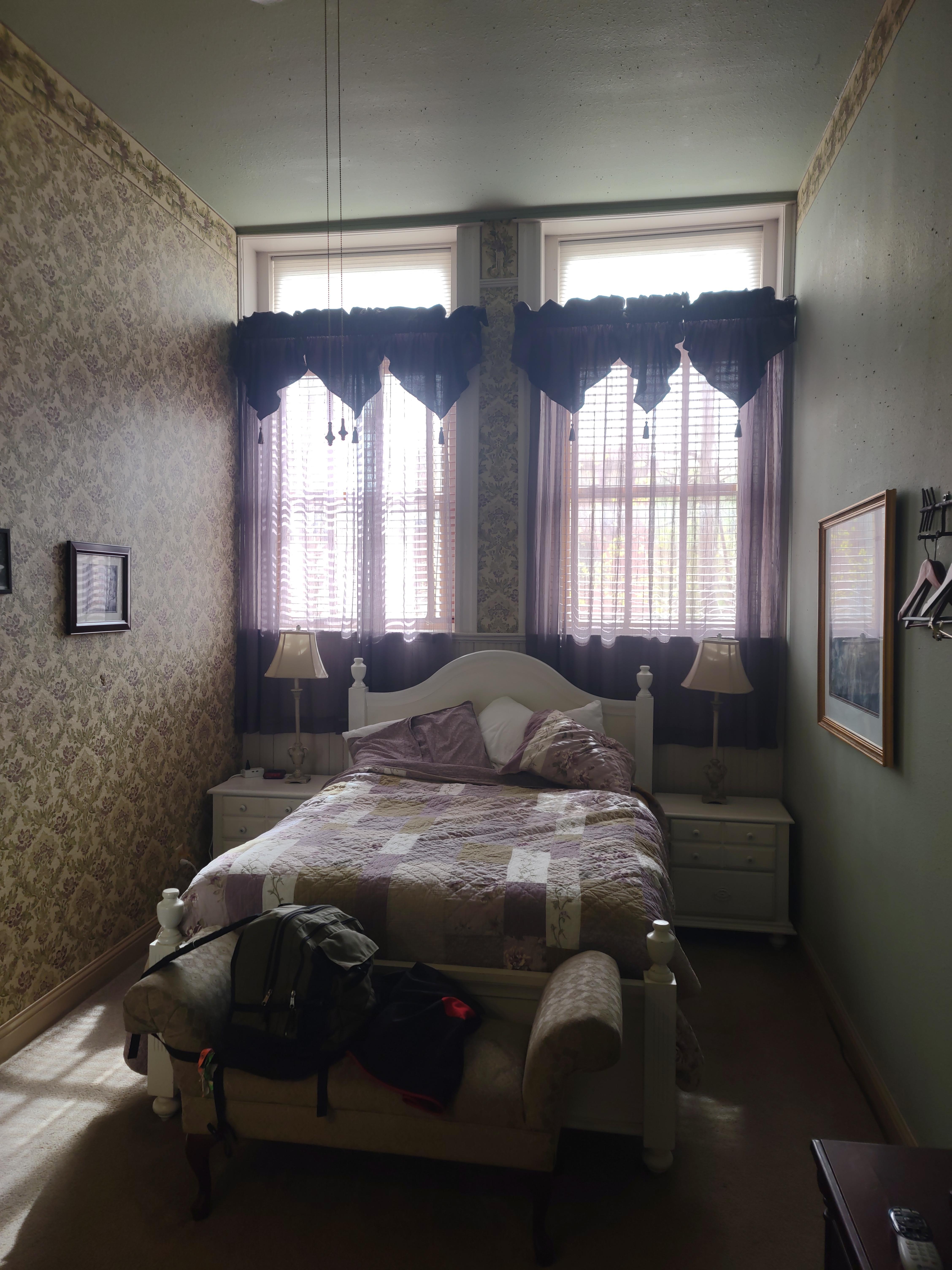 Bedroom is really nice. Everything you need. May be hot in summer, but there were plenty of fans.