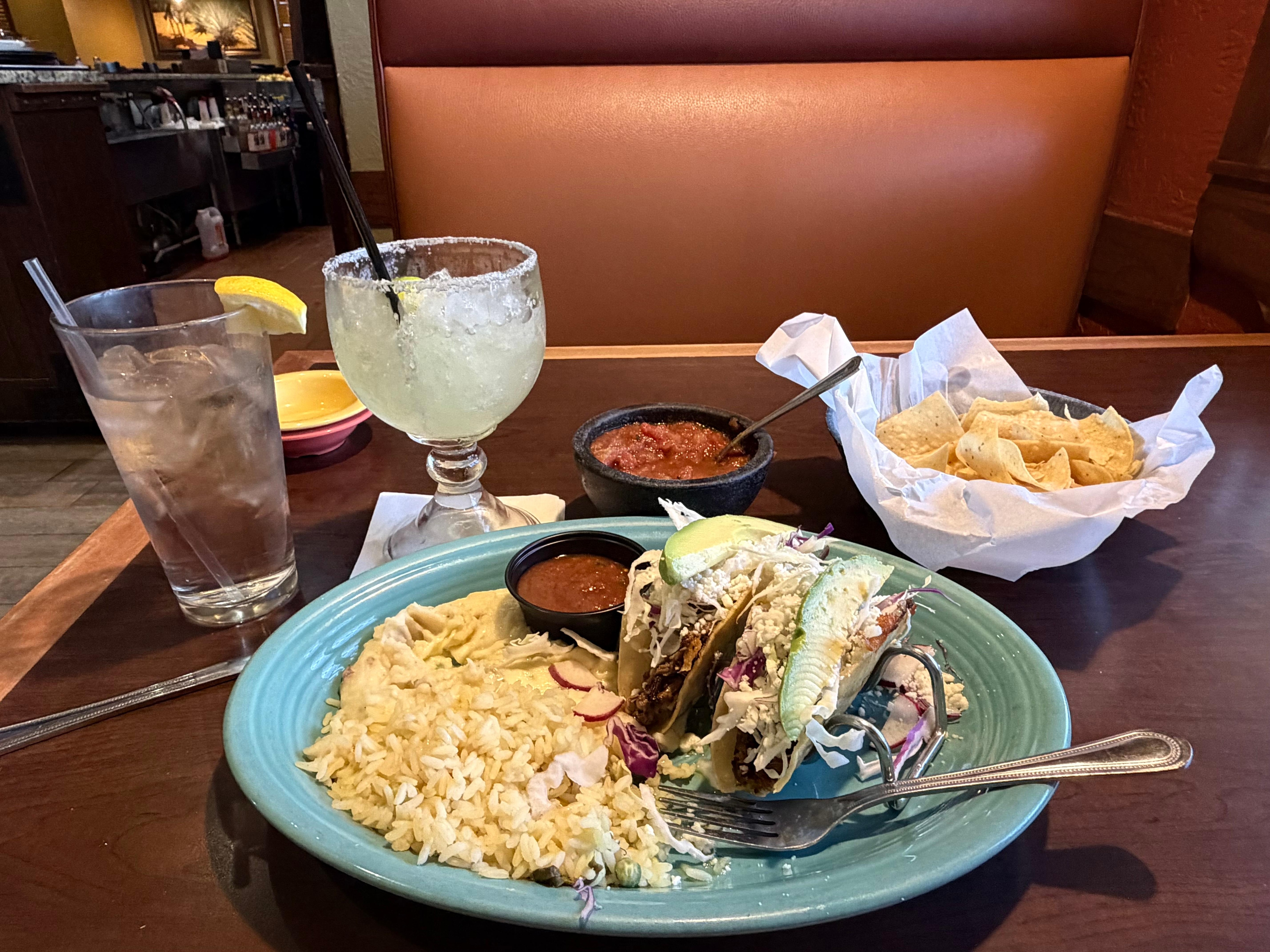  Herradura Margarita and Machaca Brisket Tacos at The Plaza 