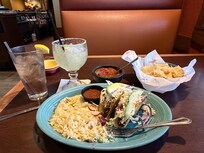 Herradura Margarita and Machaca Brisket Tacos at The Plaza