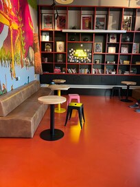Cute games room for the young and old.
