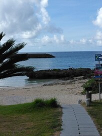 ホテルのプライベートビーチが素敵な景色でした❣️