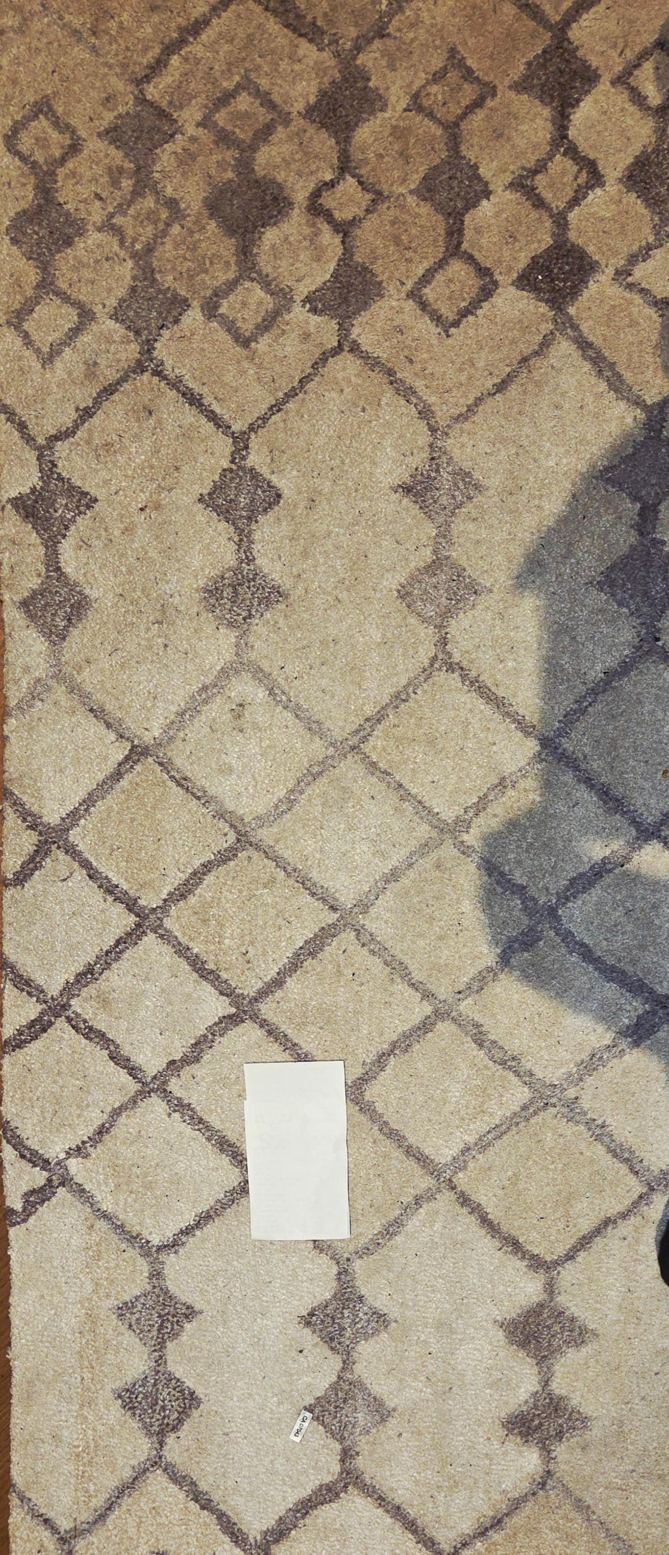 Stained carpet.  White receipt obviously too white, but carpet should of been much lighter