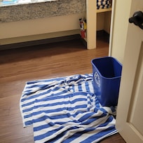 Their solution to the air conditioning leak. OVERNIGHT. No maintenence staff at night.