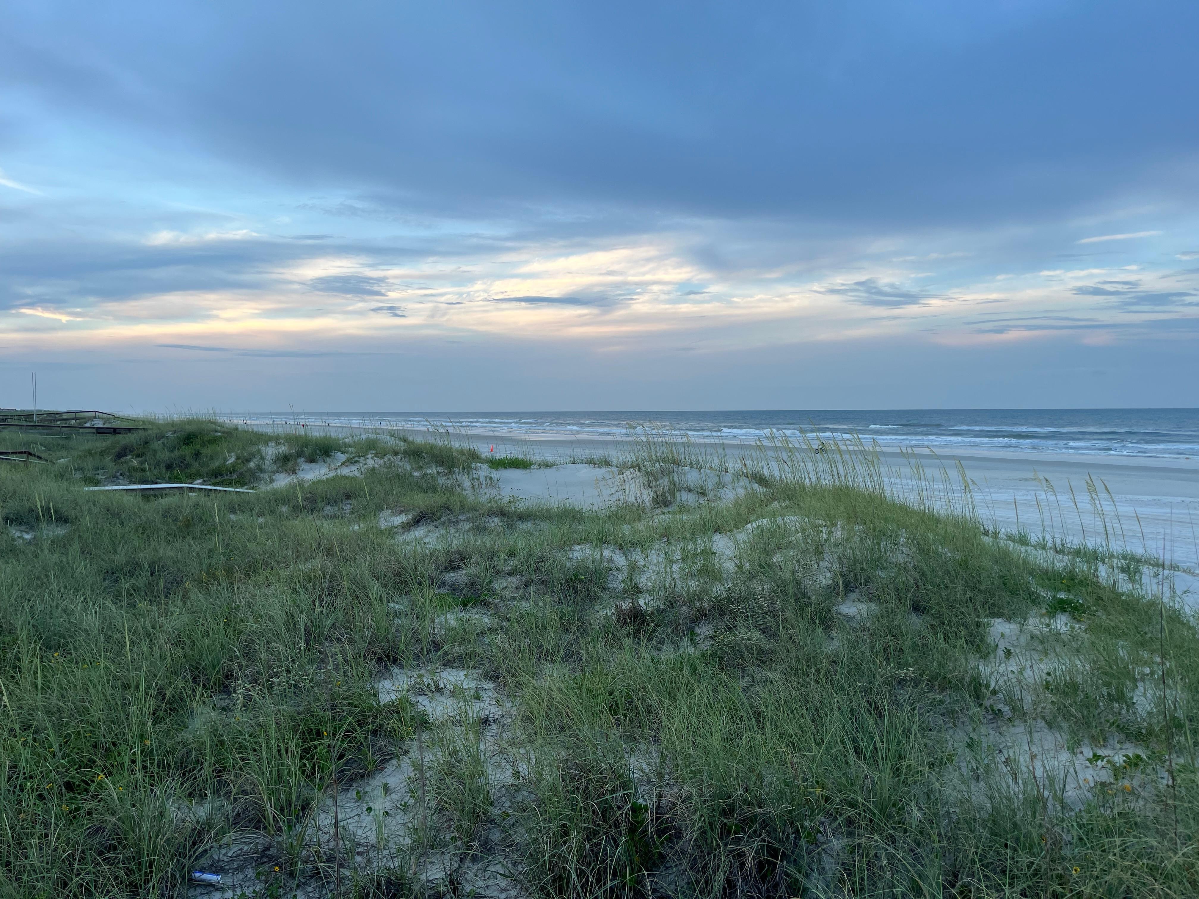 View of the beach from the walk up boardwalk.