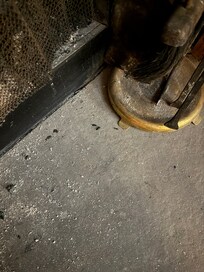 This is the fireplace. All mouse poop and ash.