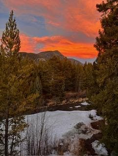 View of sunset from Master balcony