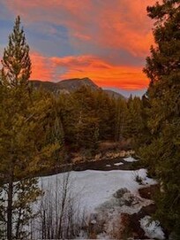 View of sunset from Master balcony