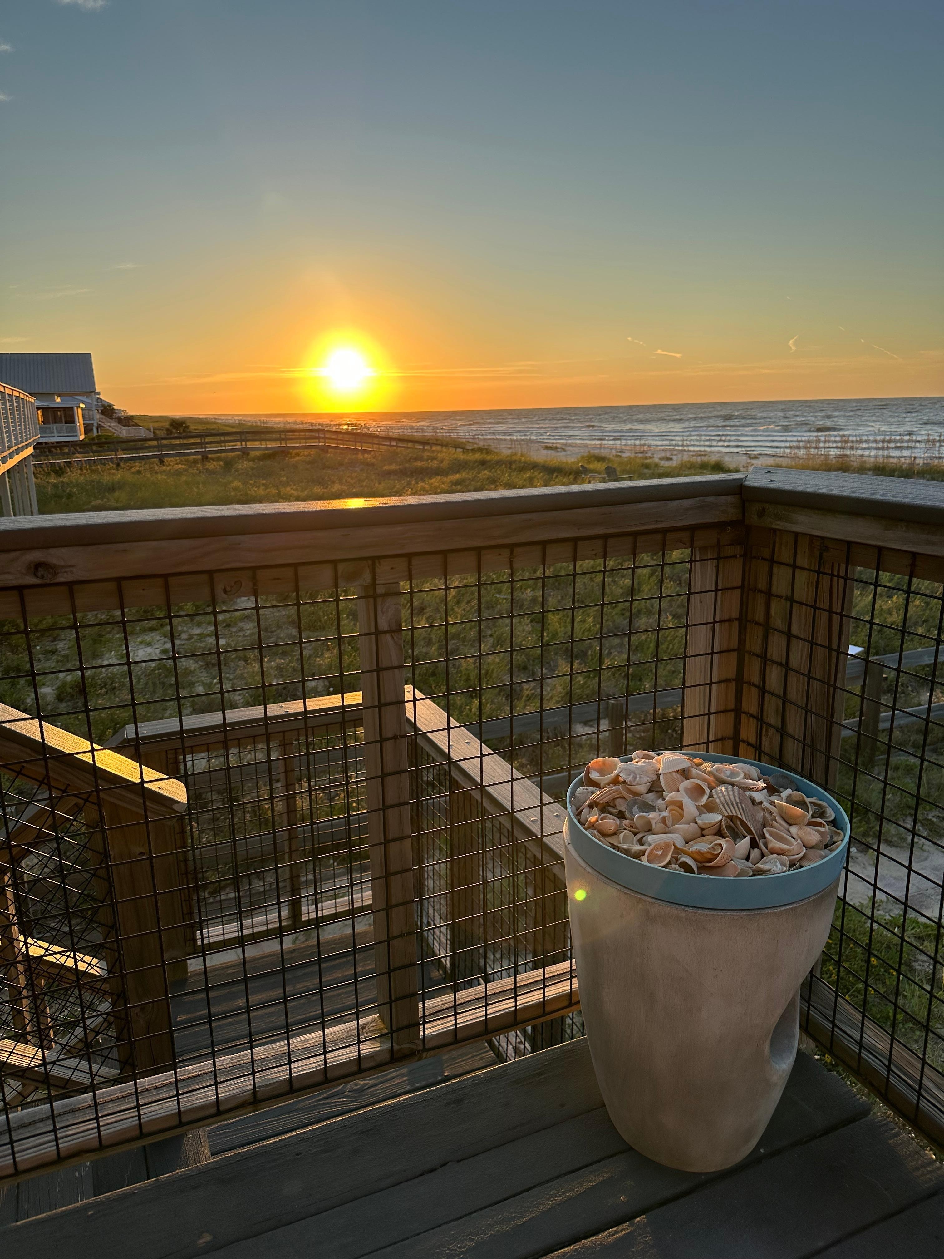 Morning view from the deck. 