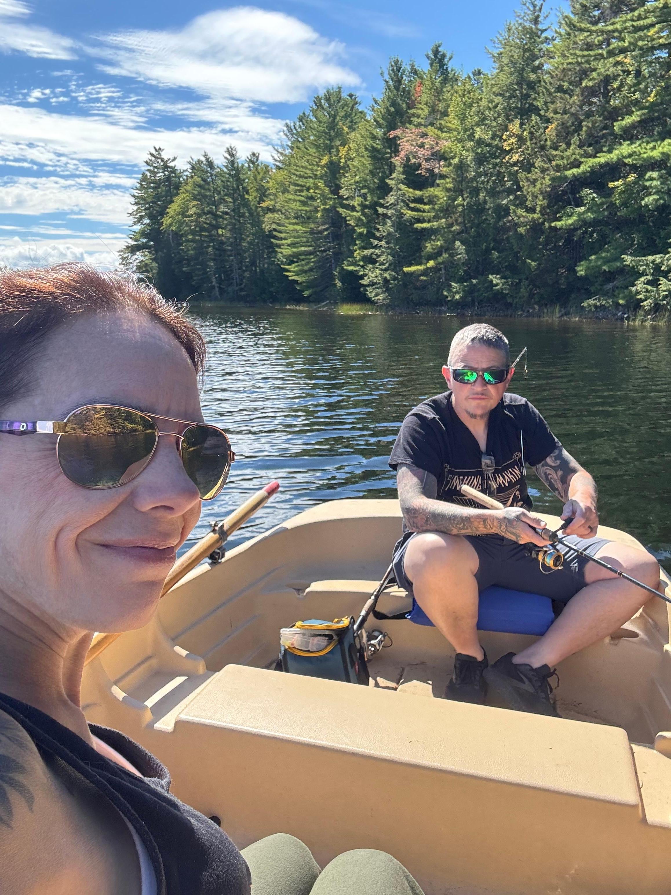 Enjoying the boat and catching some panfish 