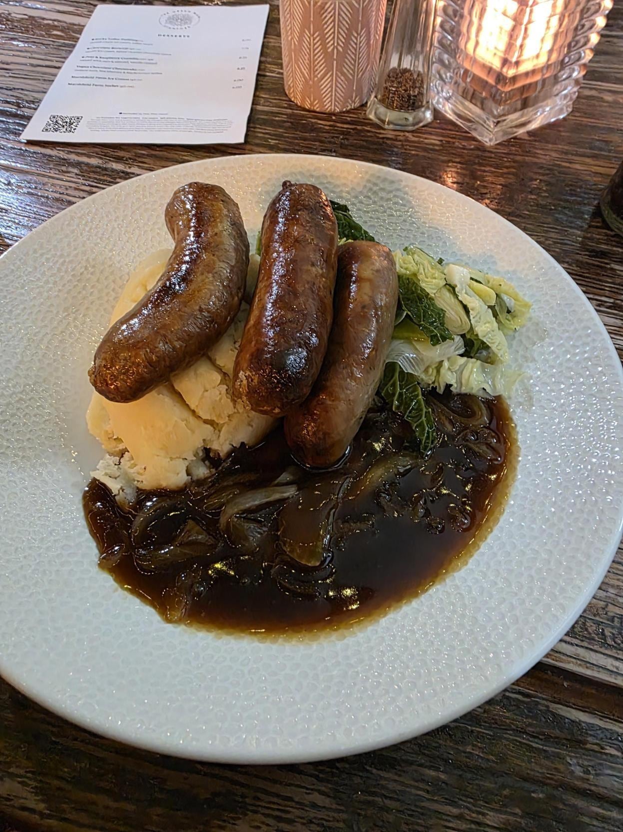 Sausage and Mash - Yummy !