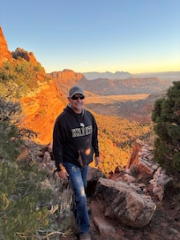 View from True North hike at Sunset with Hank, Sophua & Luna