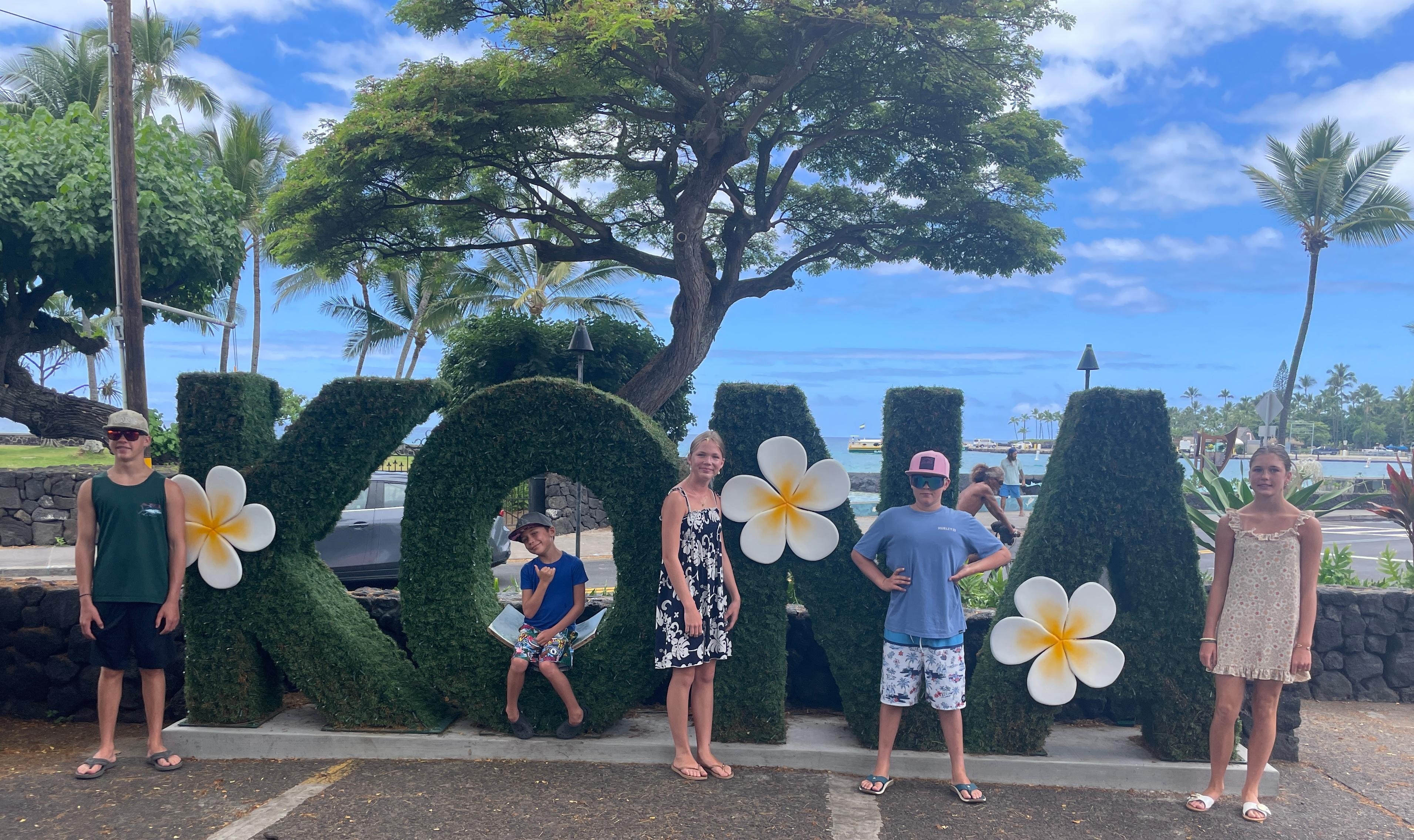 Aloha from the Grandkids in Kona