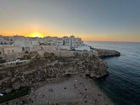 Sunset view from the top balcony of b and b