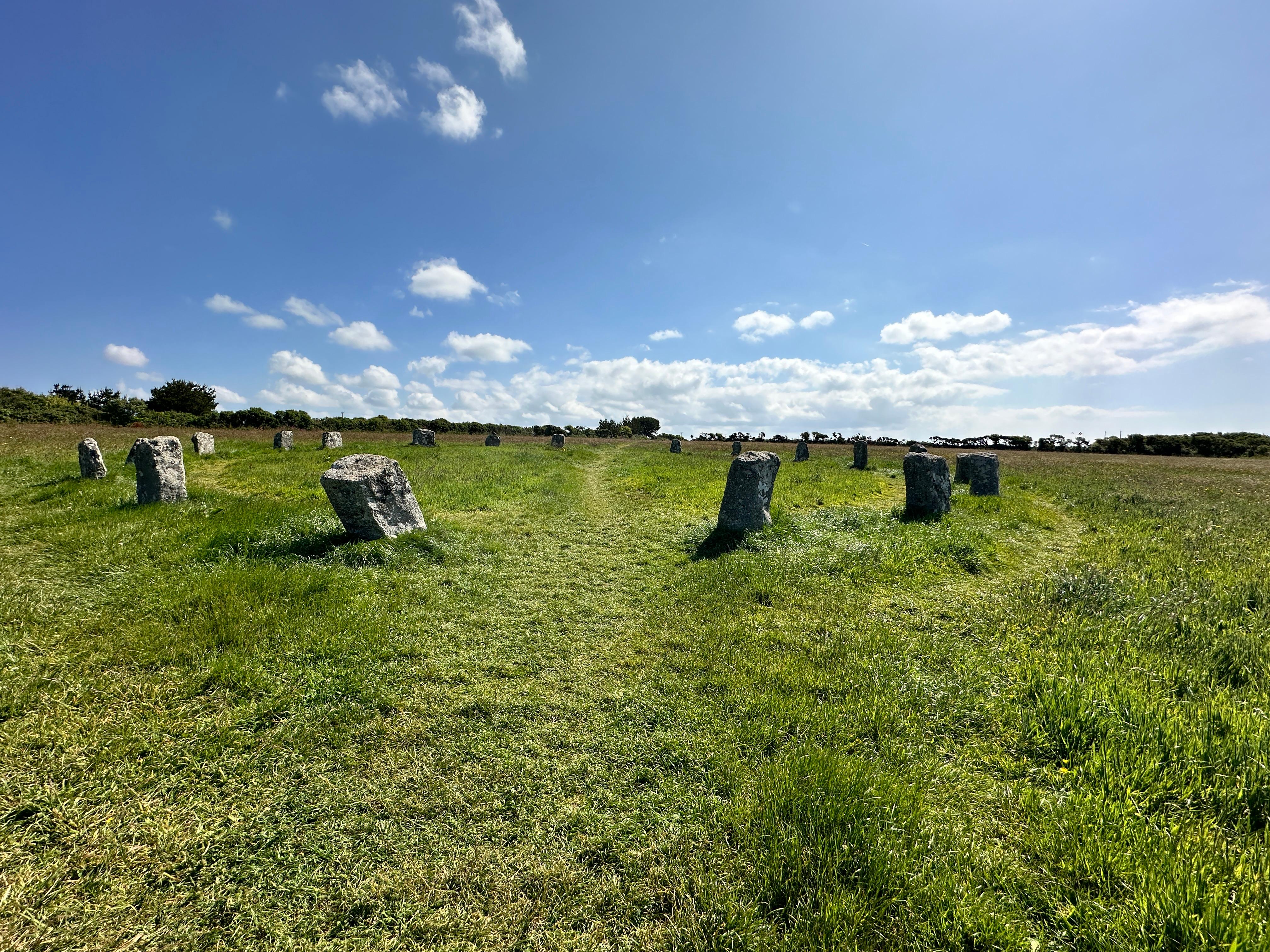 Merry Maidens Stone Circle, at St Buryan.