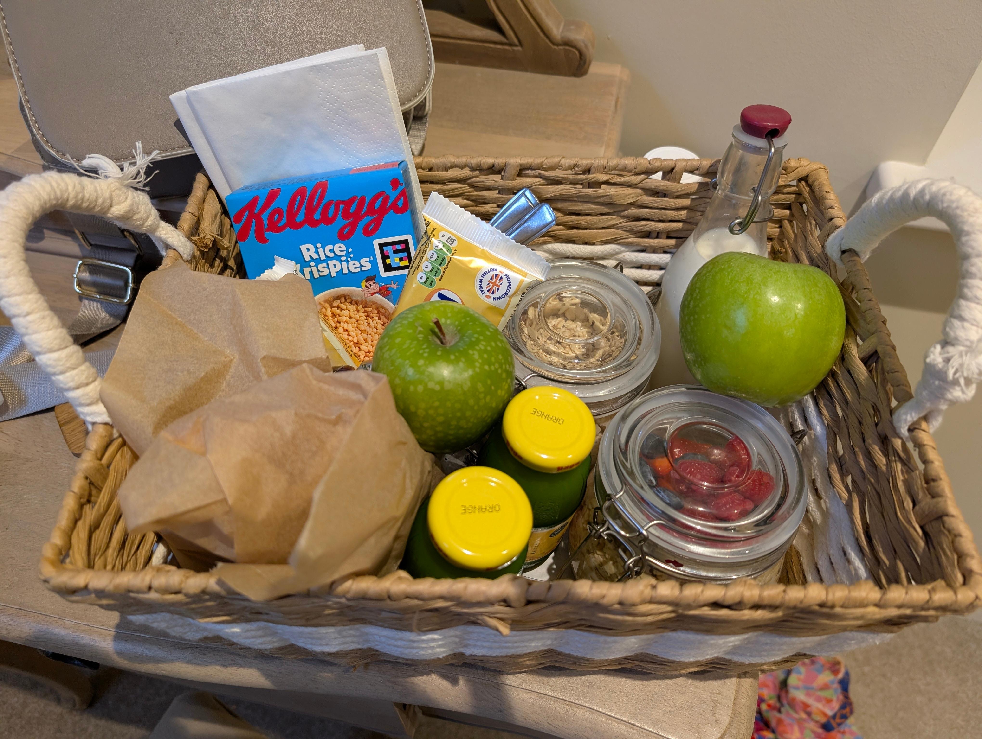 Breakfast hamper.