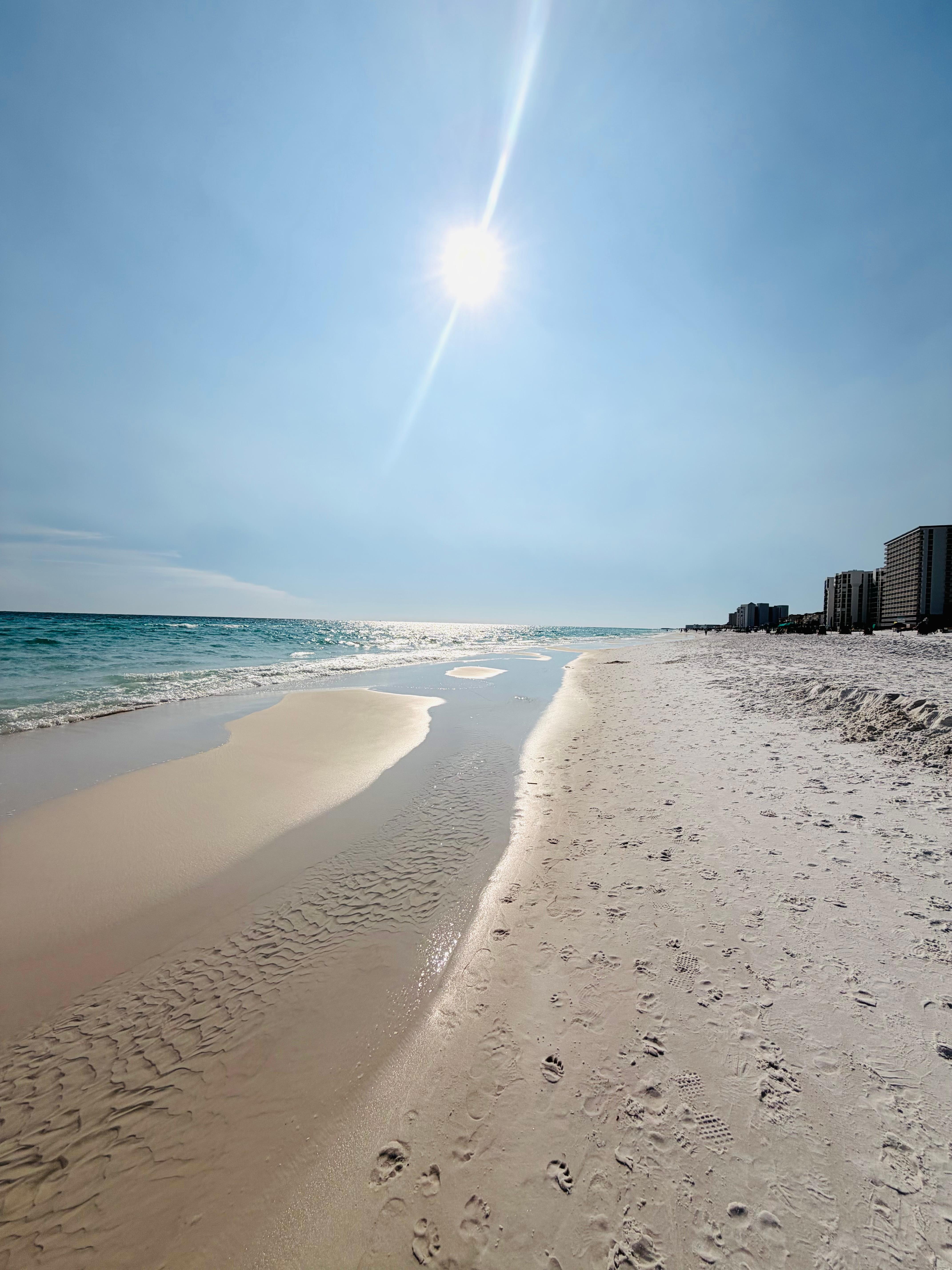Beautiful white sand beach. 