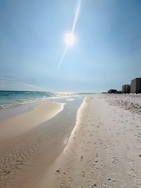 Beautiful white sand beach.