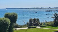Blick vom Balkon aus auf die Ostsee