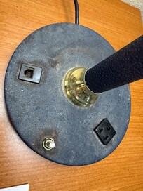 Lamp with old dial up phone jack!