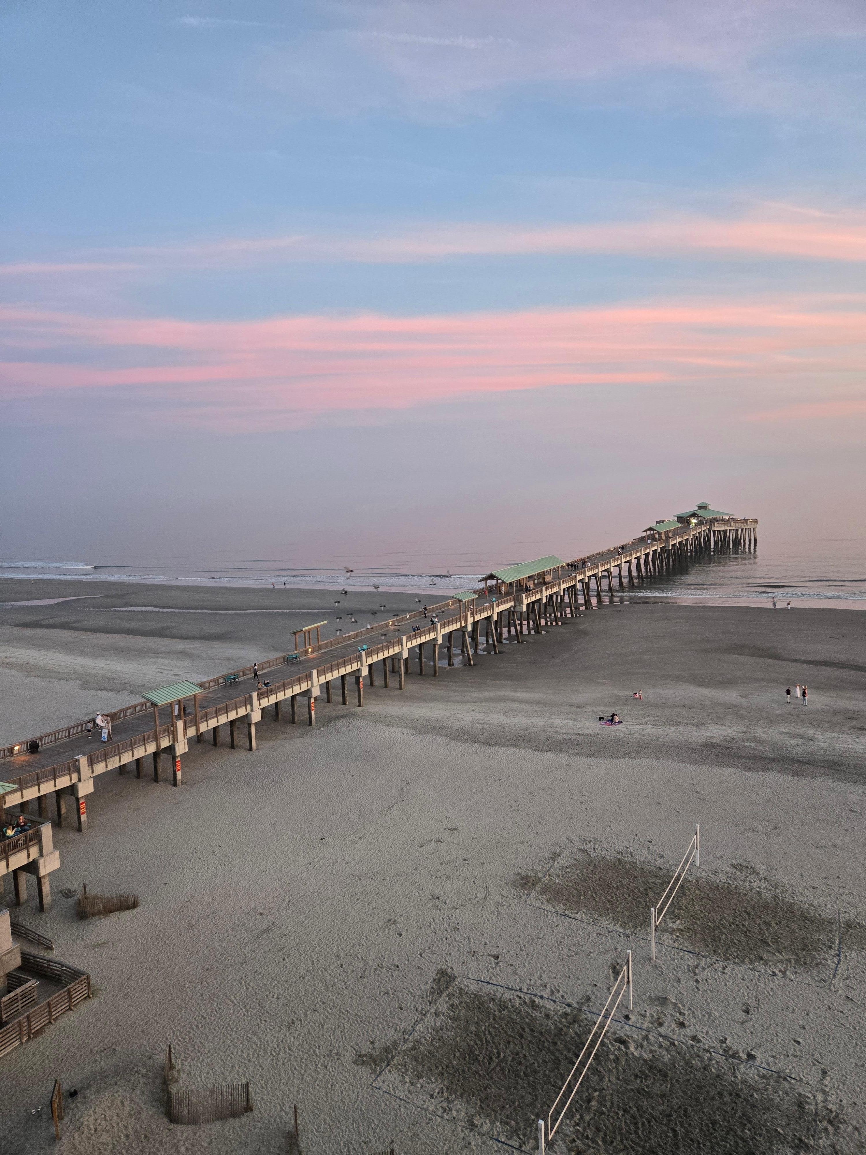 View from room at dusk.