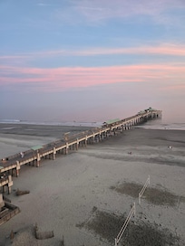 View from room at dusk.