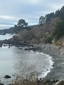 Right below the deck