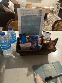 There was a sweet welcome kit and we enjoyed the snacks!