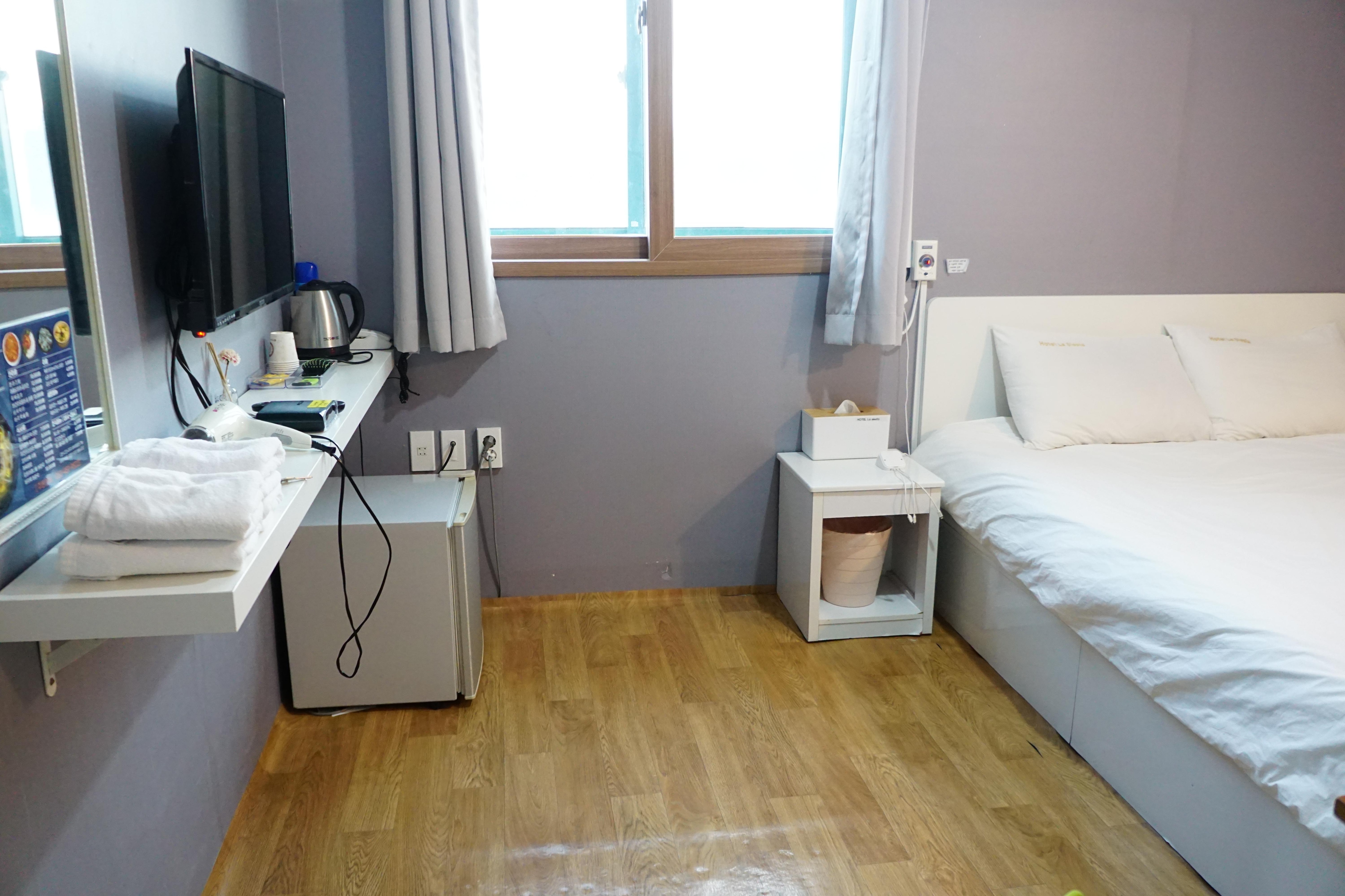 部屋はオンドルです。暖かかったです