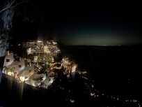 The property at night.