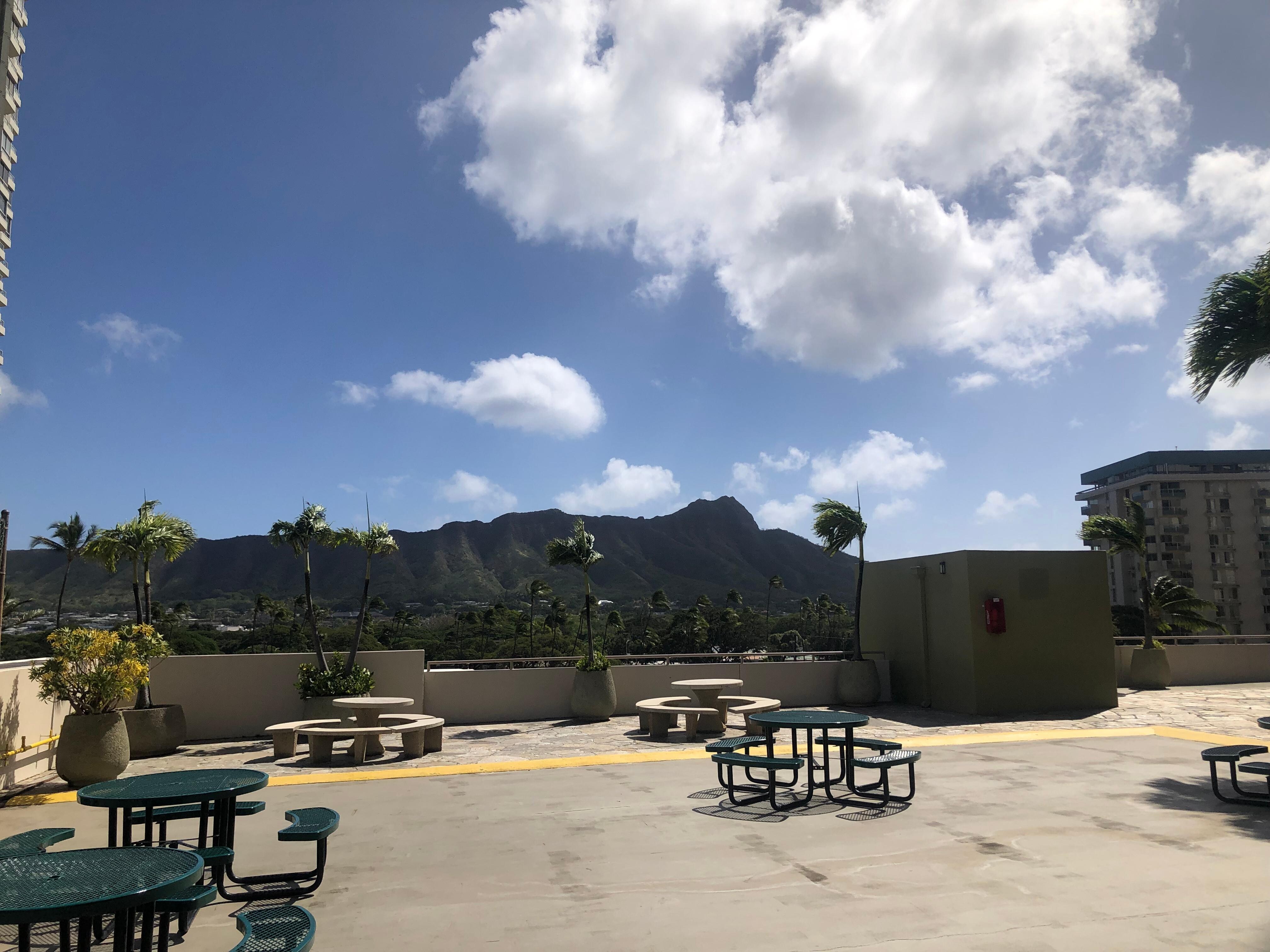 Diamond head view from BBQ patio