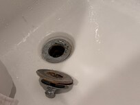 The drain stopper was not attached